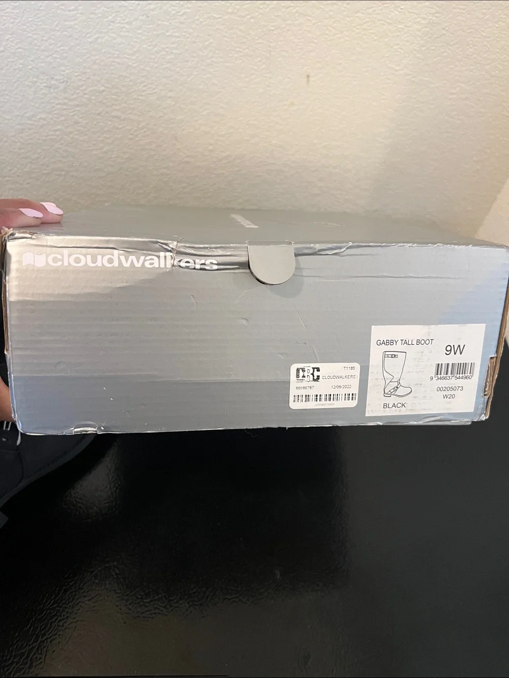 cloudwalkers Black Over-the-Knee Boots with Buckle Accents